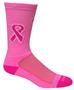 Breast Cancer Pink Ribbon Crew Socks