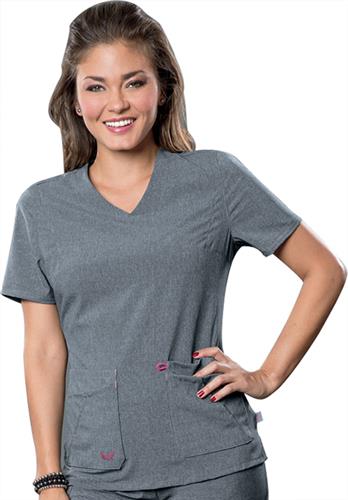 Smitten Women's Notorious V-Neck Scrub Top. Embroidery is available on this item.