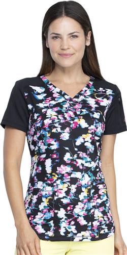 Dickies Dynamix Womens V-Neck Scrub Top. Embroidery is available on this item.