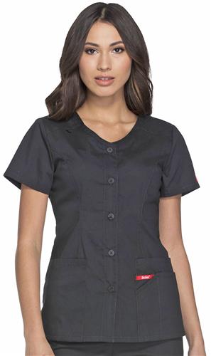 Dickies Women's EDS Signature V-Neck Scrub Top. Embroidery is available on this item.