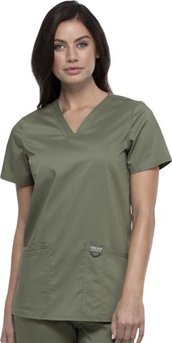 WW Revolution Womens V-Neck Scrub Top. Embroidery is available on this item.