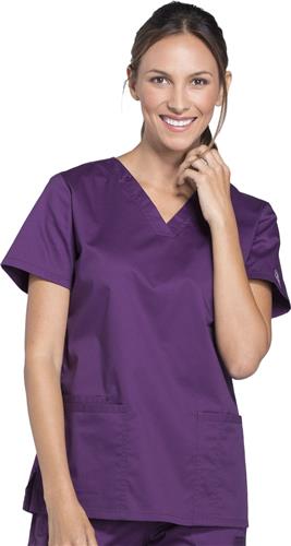 WW Core Stretch Womens V-Neck Scrub Top. Embroidery is available on this item.