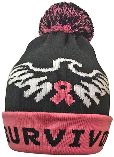 Pearsox Survivor Pink Ribbon Beanie Hat