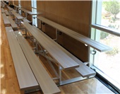 Gared Spectator Tip n' Roll 7' 6" Bleacher, 2 Row TRB0208