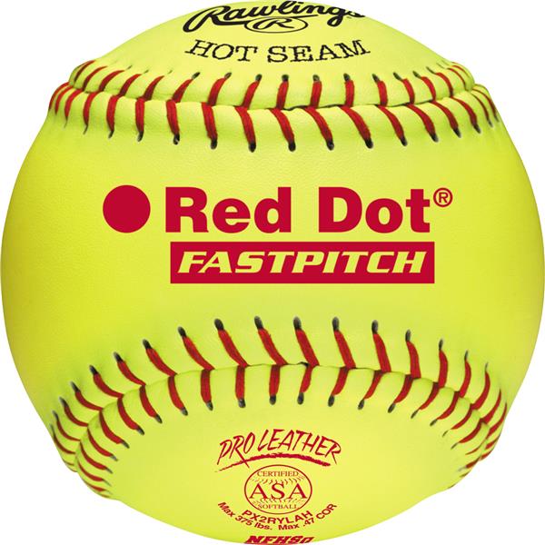 Douzaine De Balles De Softball Fastpitch Champro – 12 Pouces, Jaune, Cuir – ASA/USA
