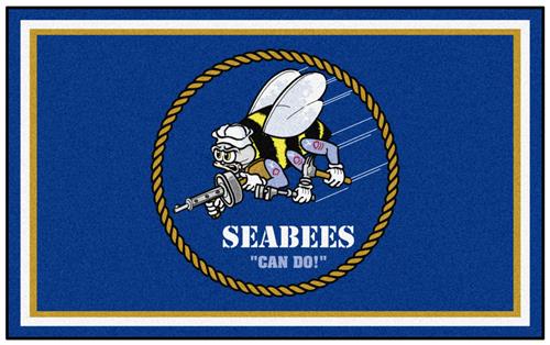 Fan Mats U.S. Navy SEABEES 4x6 Rug