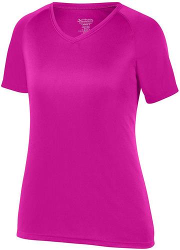 Augusta Womens Girls Attain Wicking Raglan Sleeve Tee Shirt. Printing is available for this item.