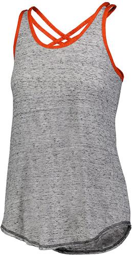Womens Scoop Back, 2-Tone Heather Tank Top