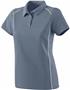 Womens Sporty, 3-Button Contract Piping Polo Shirt (WM - Navy/White)