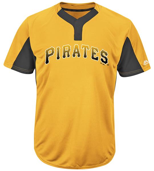 Nike Youth MLB Dri-Fit Full Button Jersey N140 / Ny40 Pittsburgh Pirates Yellow