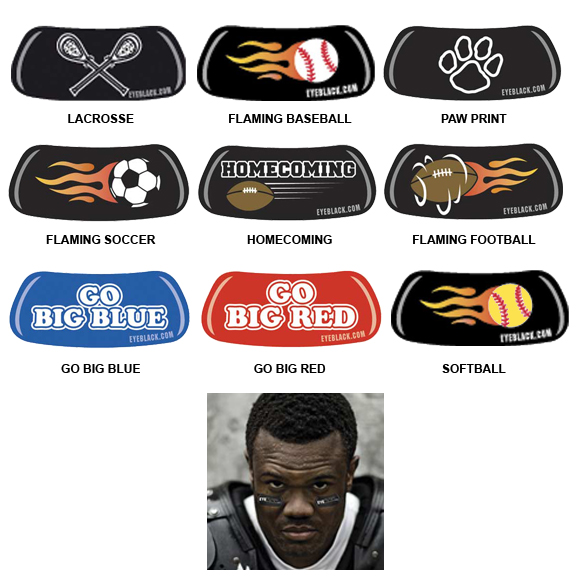 EyeBlack Strips-Various Sports Designs