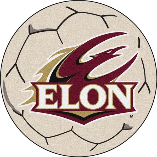 Fan Mats Elon University Soccer Ball Mat - Soccer Equipment and Gear