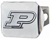 Fan Mats NCAA Purdue Chrome Hitch Cover