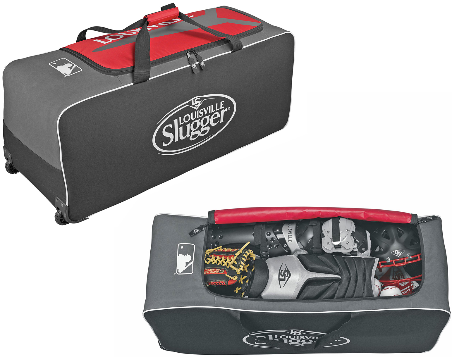 E126527 Louisville Slugger Series 5 Omaha Ton Wheeled Bag