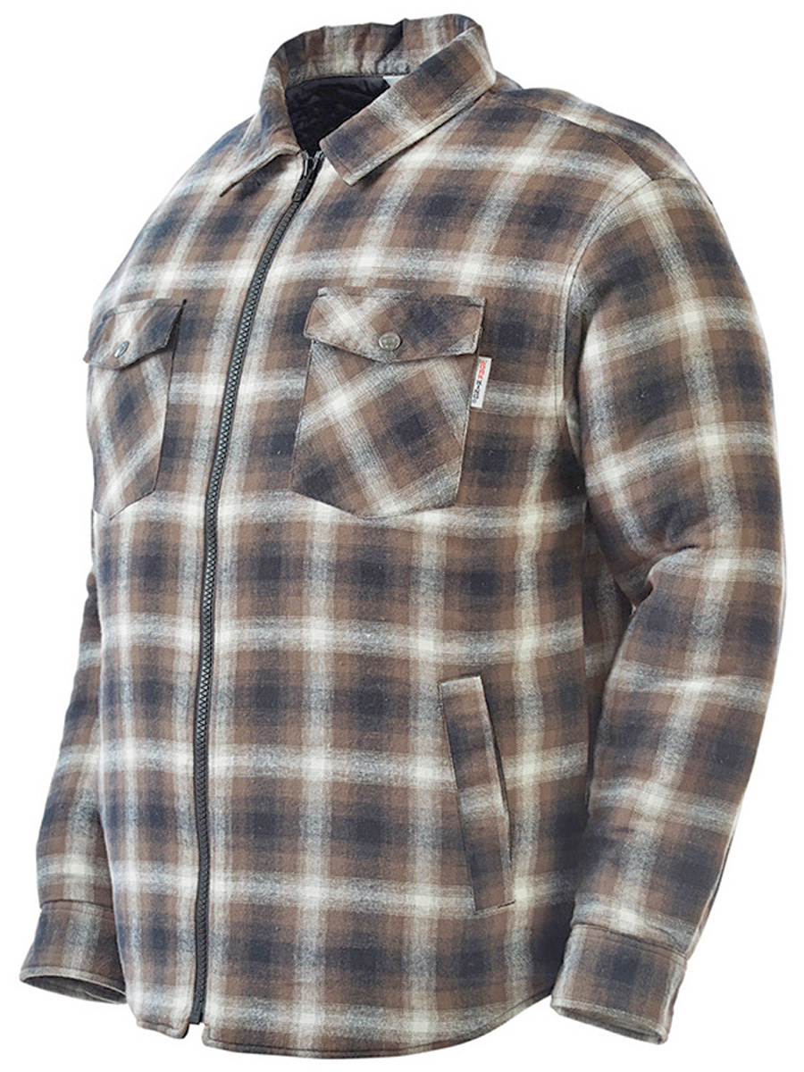 E126612 Work King Zip Front Flannel Jacket