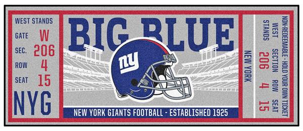 Fan Mats NFL New York Giants Ticket Runner