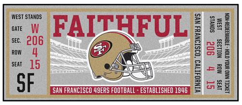 Fan Mats NFL San Francisco 49ers Ticket Runner