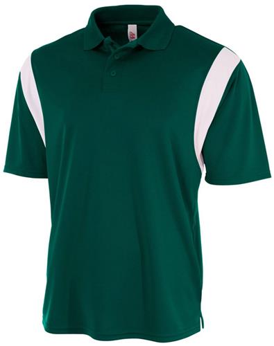 A4 Color Blocked Polo Shirt with Knit Collar CO