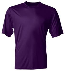 A4 Adult Large (PURPLE) Cooling Performance Crew T-Shirts CO