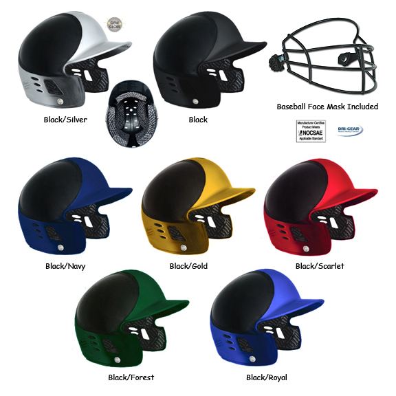 E12702 Champro Youth Batting Helmet w/BB FaceguardNOCSAE