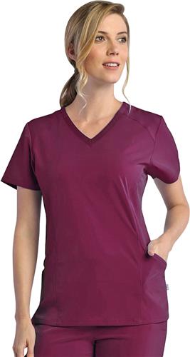 Maevn Pure Women's Modern V-Neck Scrub Top 1902. Embroidery is available on this item.