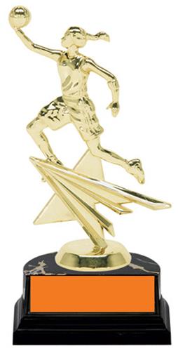 Lay Up Basketball Female 6" Participation Trophy. Engraving is available on this item.