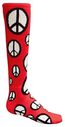 Red Lion Peace Sign athletic socks - Closeout