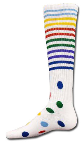Red Lion White Stripes & Spots Athletic Socks CO