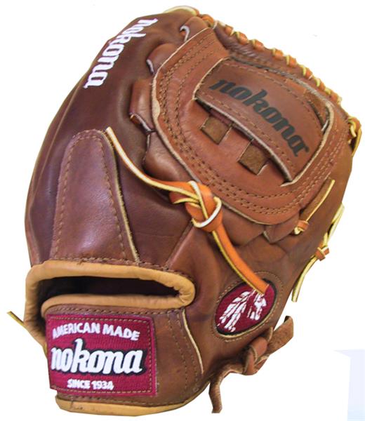 Nokona Walnut Baseball 12" Leather Crunch Gloves Baseball Equipment