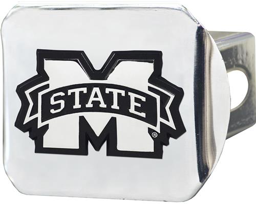 Fan Mats NCAA Mississippi State Chrome Hitch Cover