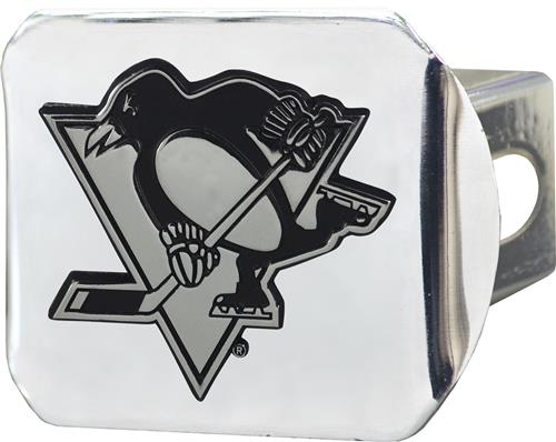 Fan Mats NHL Pittsburgh Penguin Chrome Hitch Cover