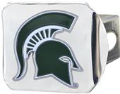 Fan Mats NCAA Michigan St Chrome/Color Hitch Cover