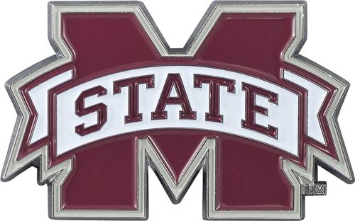 Fan Mats NCAA Mississippi St. Color Vehicle Emblem
