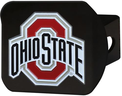 Fan Mats NCAA Ohio State Black/Color Hitch Cover