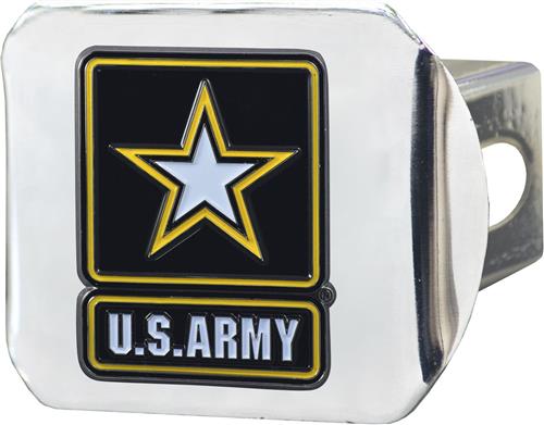 Fan Mats US Army Chrome/Color Hitch Cover