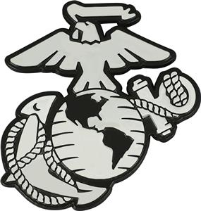 Fan Mats U.S. Marines Chrome Vehicle Emblem