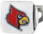 Fan Mats NCAA Louisville Chrome/Color Hitch Cover