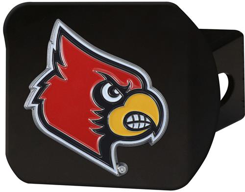 Fan Mats NCAA Louisville Black/Color Hitch Cover
