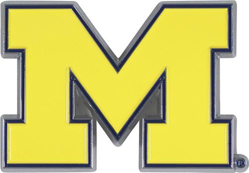 Fan Mats NCAA Michigan Colored Vehicle Emblem