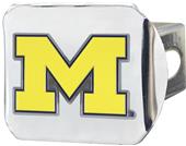 Fan Mats NCAA Michigan Chrome/Color Hitch Cover