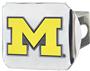 Fan Mats NCAA Michigan Chrome/Color Hitch Cover
