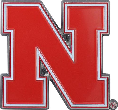 Fan Mats NCAA Nebraska Colored Vehicle Emblem