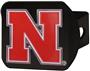 Fan Mats NCAA Nebraska Black/Color Hitch Cover