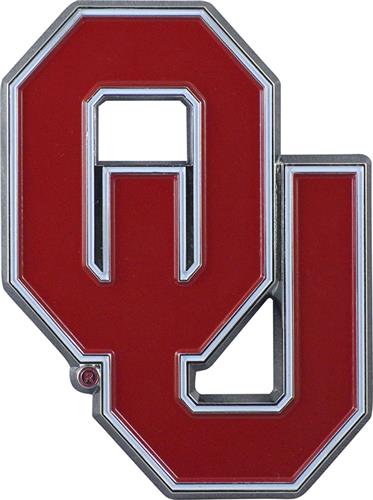 Fan Mats NCAA Oklahoma Colored Vehicle Emblem