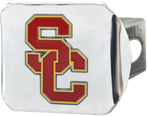 Fan Mats NCAA USC Chrome/Color Hitch Cover