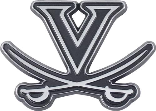 Fan Mats NCAA Virginia Chrome Vehicle Emblem