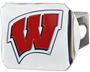 Fan Mats NCAA Wisconsin Chrome/Color Hitch Cover