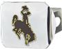Fan Mats NCAA Wyoming Chrome/Color Hitch Cover
