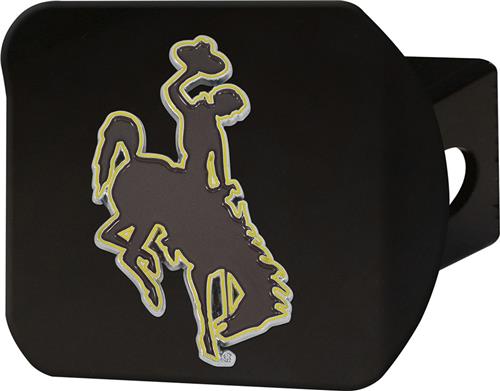Fan Mats NCAA Wyoming Black/Color Hitch Cover