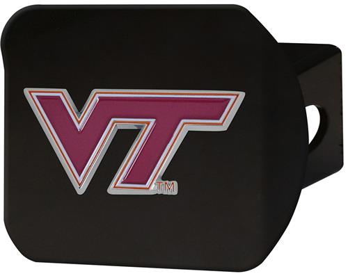 Fan Mat NCAA Virginia Tech Black/Color Hitch Cover